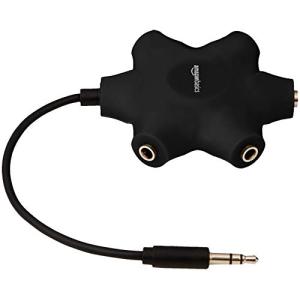 Amazon Basics - 5-Wege Aux Audio-Splitter für Kopfhörer, Schwarz
