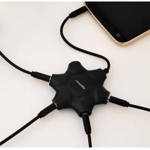 5-Wege Aux Audio-Splitter für Kopfhörer