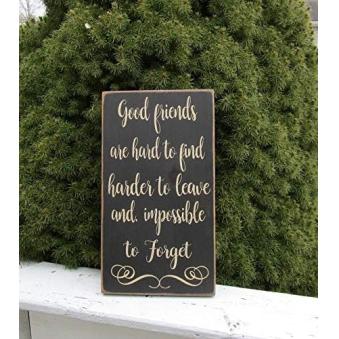 Holztafel für gute Freunde