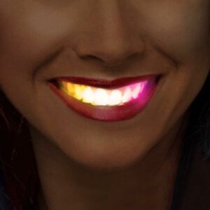 Licht-Mundspange mit Farbwechsel für Partygänger, Halloween und Fasching