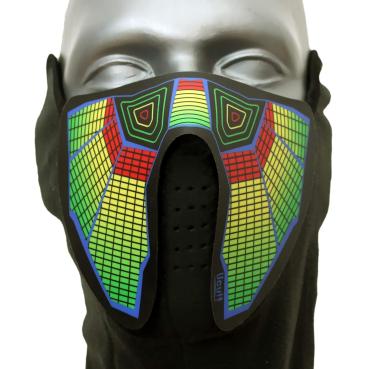 Soundaktivierte Equalizer LED Maske