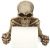 Toilettenpapierhalter Totenkopf Skelett Schädel Skull WC Papier Halter Halloween