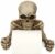 Toilettenpapierhalter Totenkopf Skelett Schädel Skull WC Papier Halter Halloween