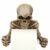 Toilettenpapierhalter Totenkopf Skelett Schädel Skull WC Papier Halter Halloween